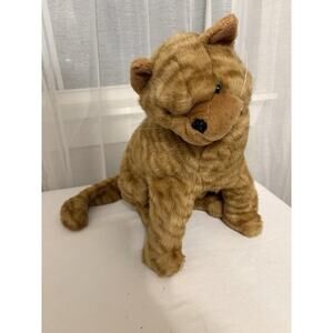 Korea Folkmanis Tabby Kitty Cat Hand Puppet Furry Folk Full Life Sz Vtg Stripe